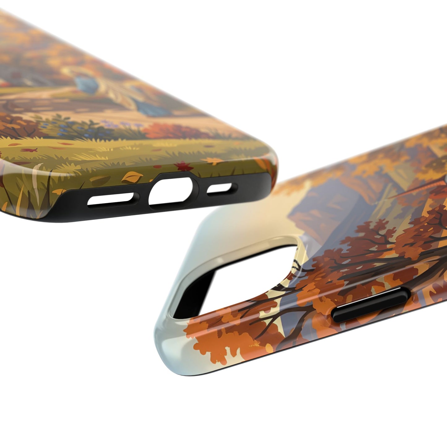 “Golden Harvest - Autumn Church in Tranquility” - Phone Case