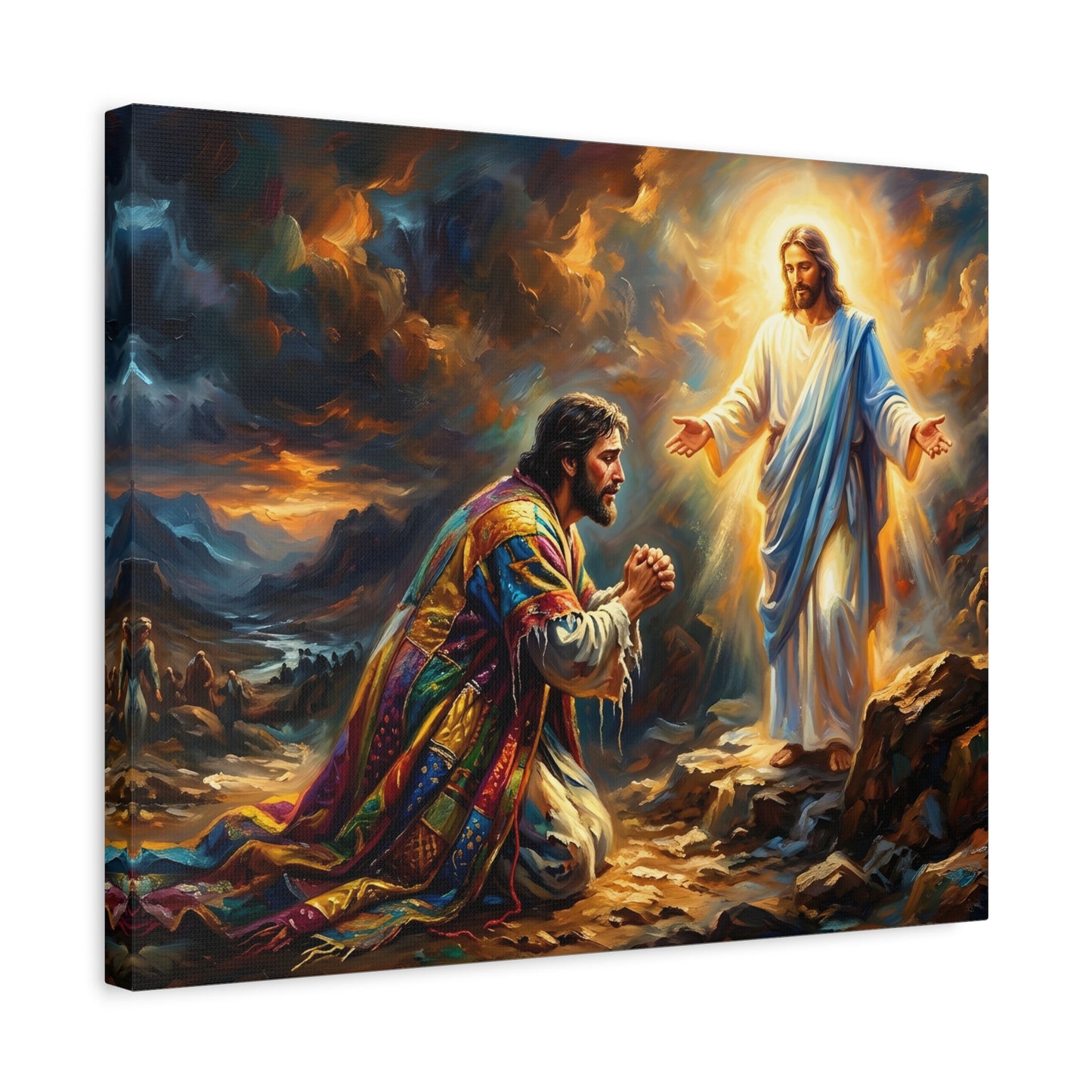 “Coat of Many Colors - Joseph's Enduring Faith” - Canvas Art