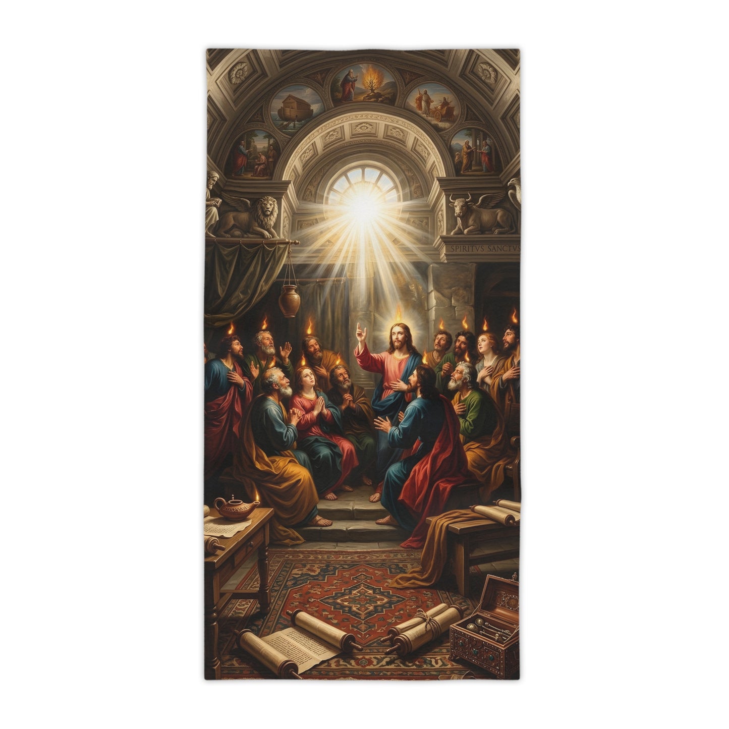 “Tongues of Fire - The Pentecost Outpouring” - Beach Towel