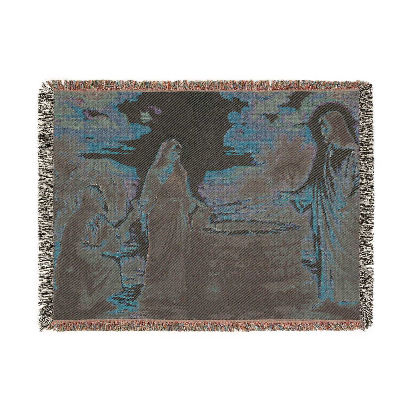 “Providence Unveiled - Rebekah at the Well” - Woven Blanket