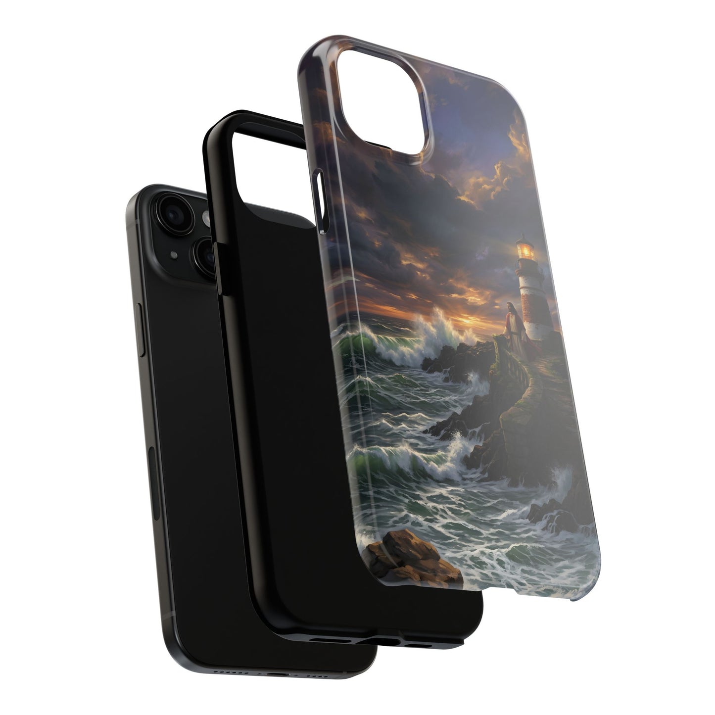 “Steadfast Hope - Lighthouse in the Storm” - Phone Case