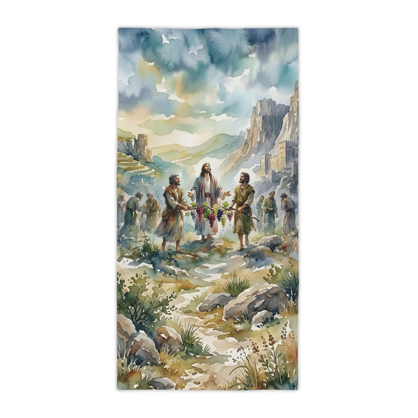 “Promised Land - The Spies Return from Canaan” - Beach Towel