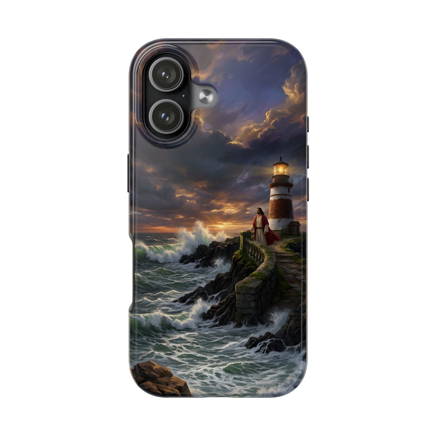 “Steadfast Hope - Lighthouse in the Storm” - Phone Case