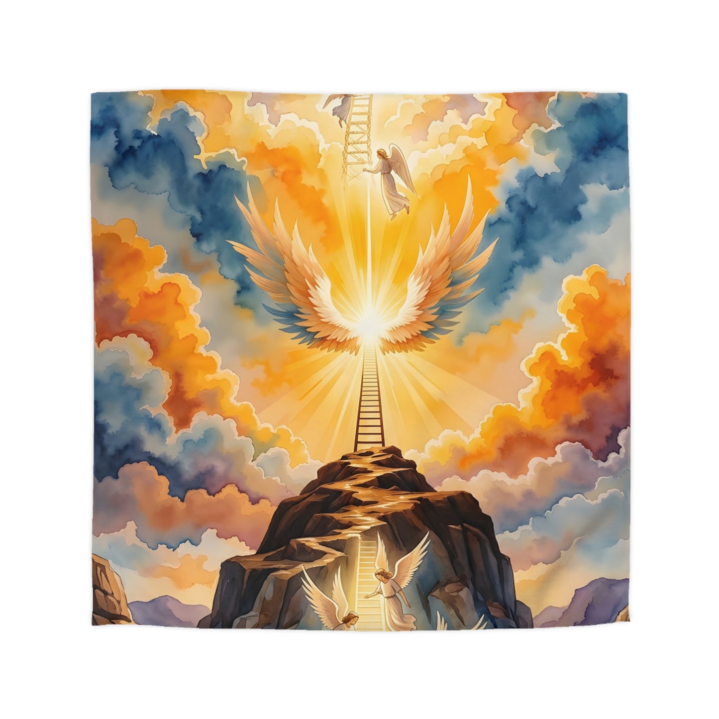 “Jacob's Gate - Angels Ascending and Descending” - Duvet Cover