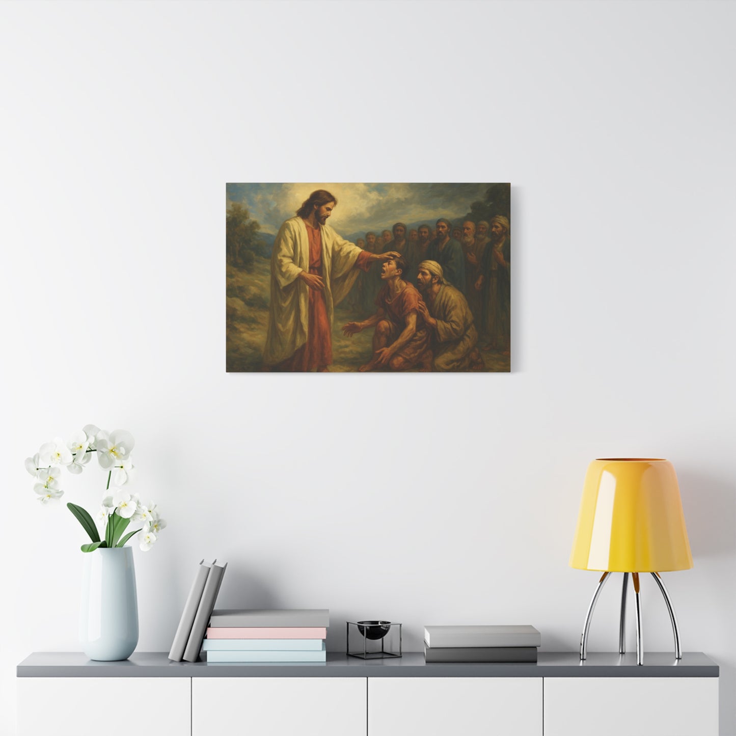 “Faith the Size of a Mustard Seed – Jesus Heals a Demon-Plagued Boy” - Canvas Art