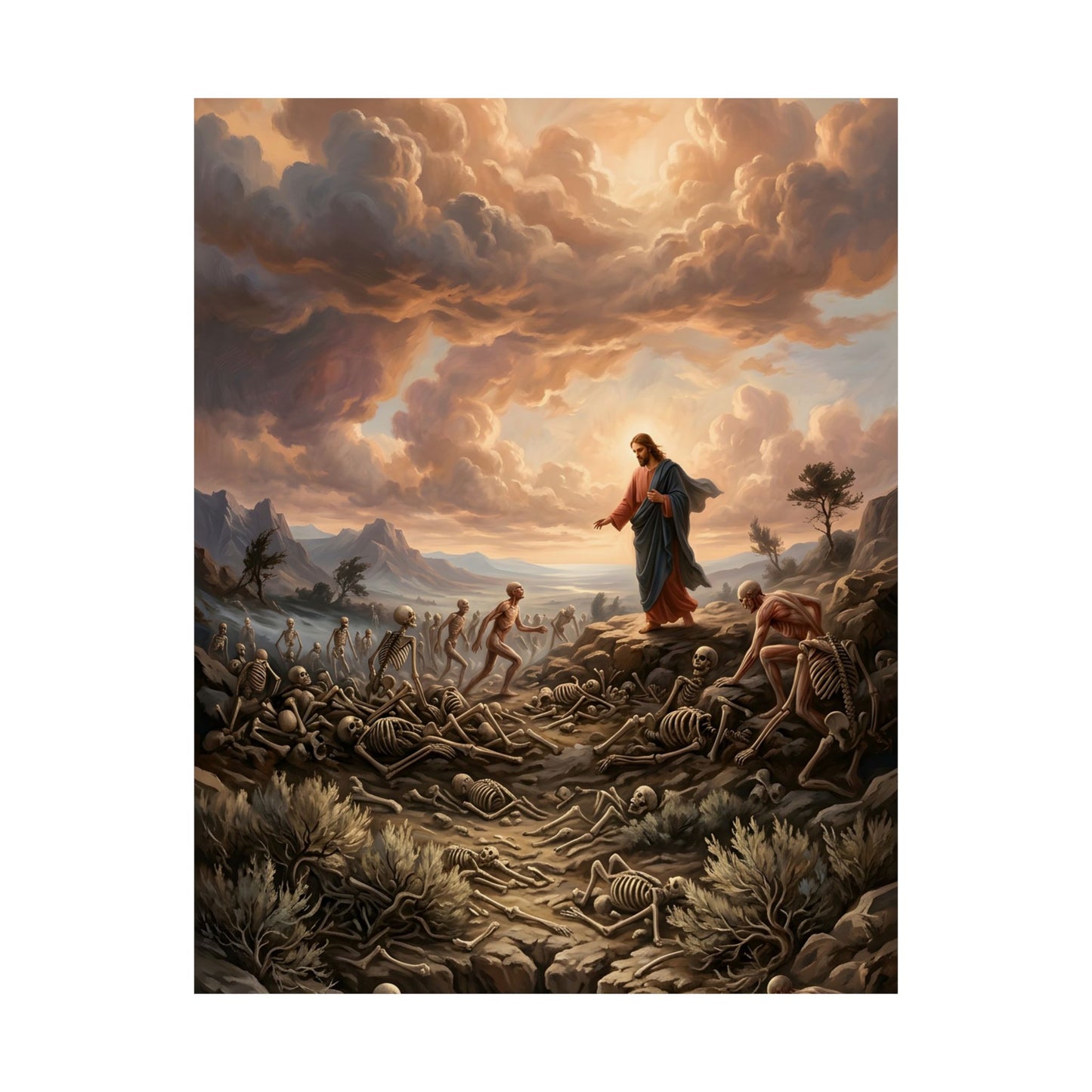 “Valley of Dry Bones - Ezekiel 37 Resurrection” - Poster