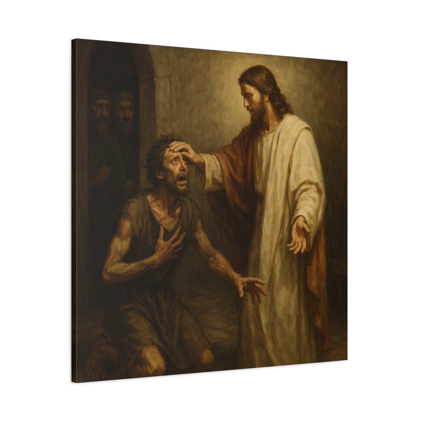 “Freedom Restored – Jesus Heals the Demon-Possessed Man” - Canvas Art