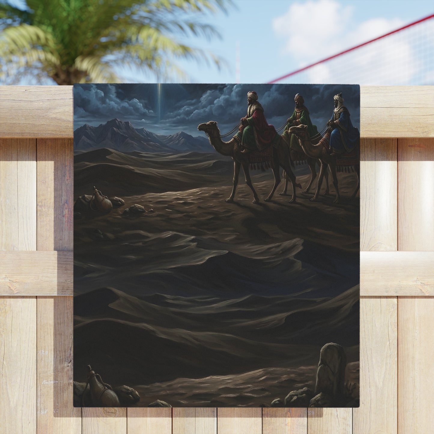 “Journey to Bethlehem - Wise Men Follow the Star” - Beach Towel