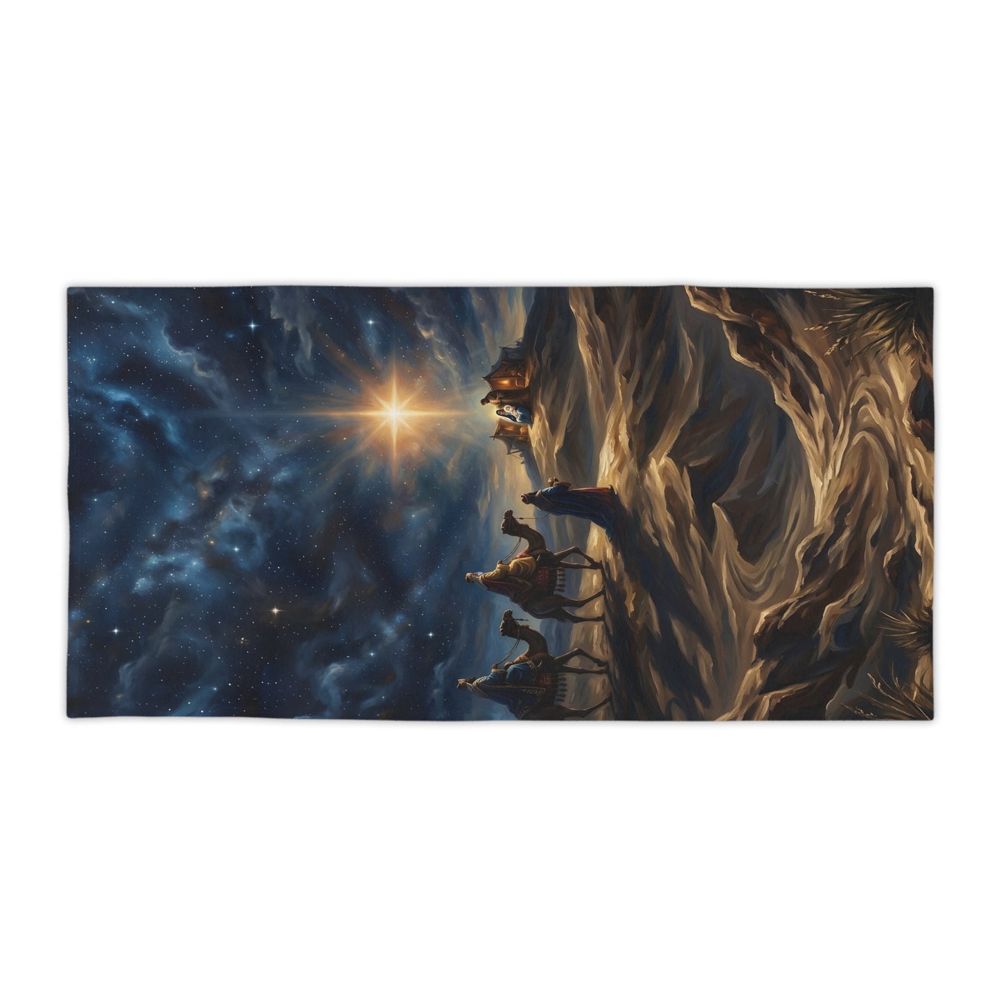 “Journey to the King - Wise Men Seek the Christ Child” - Beach Towel