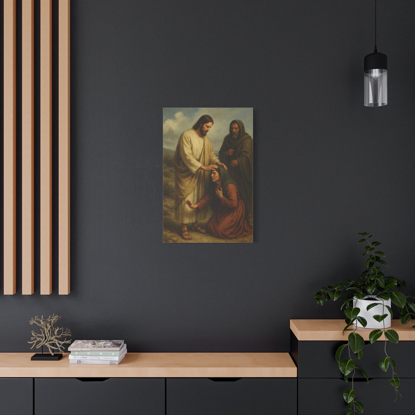 “Jesus Heals the Canaanite Woman’s Daughter – Matthew 15:22–28” - Canvas Art