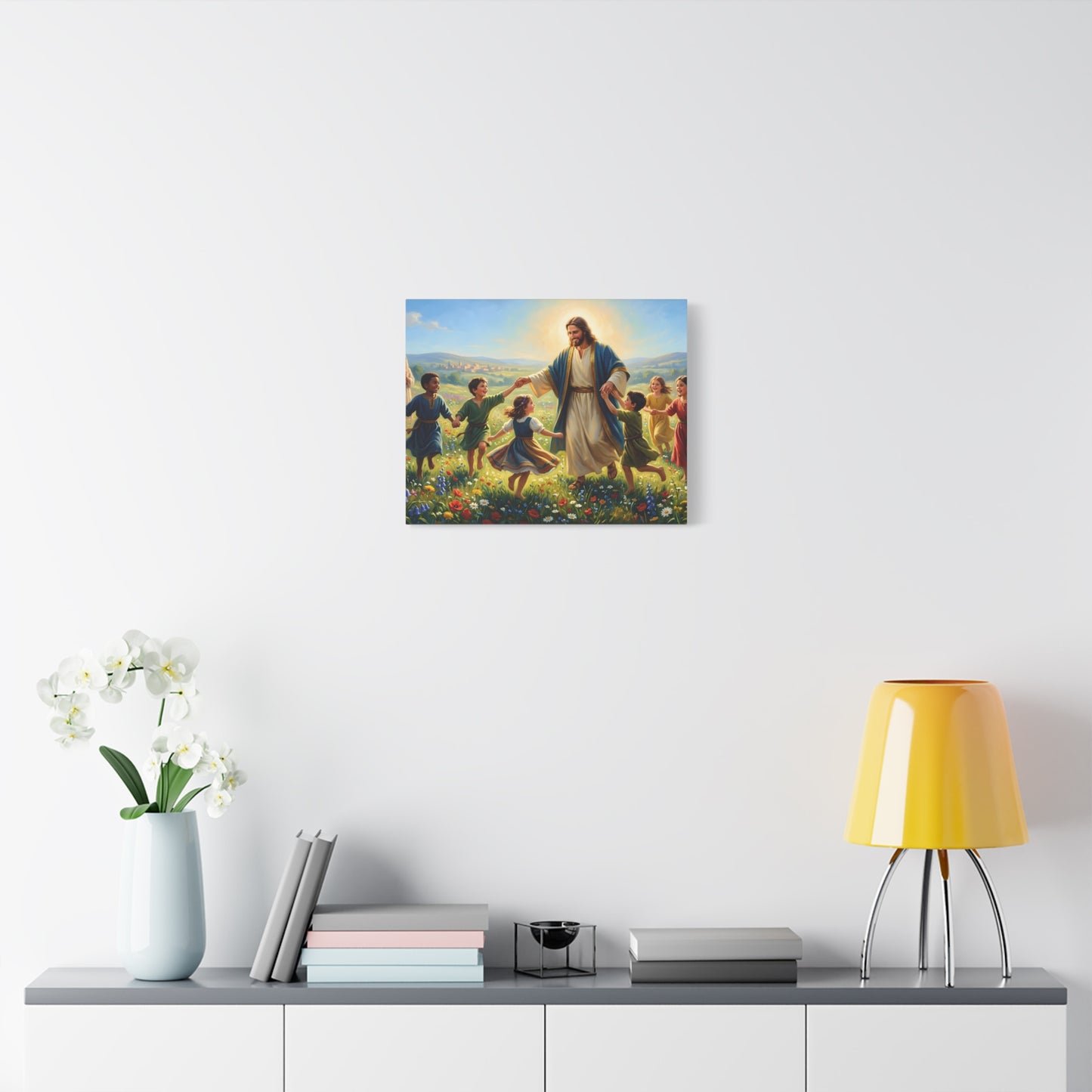 “Joy Overflowing - Children Dancing in the Meadow” - Canvas Art