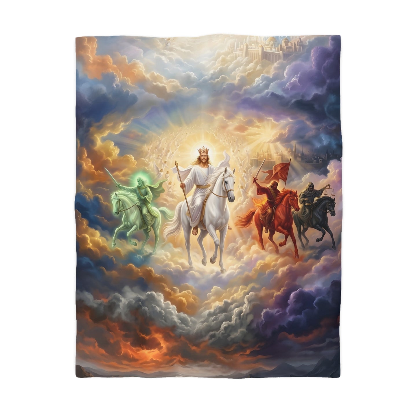 “Behold, A Pale Horse - The Four Horsemen” - Duvet Cover