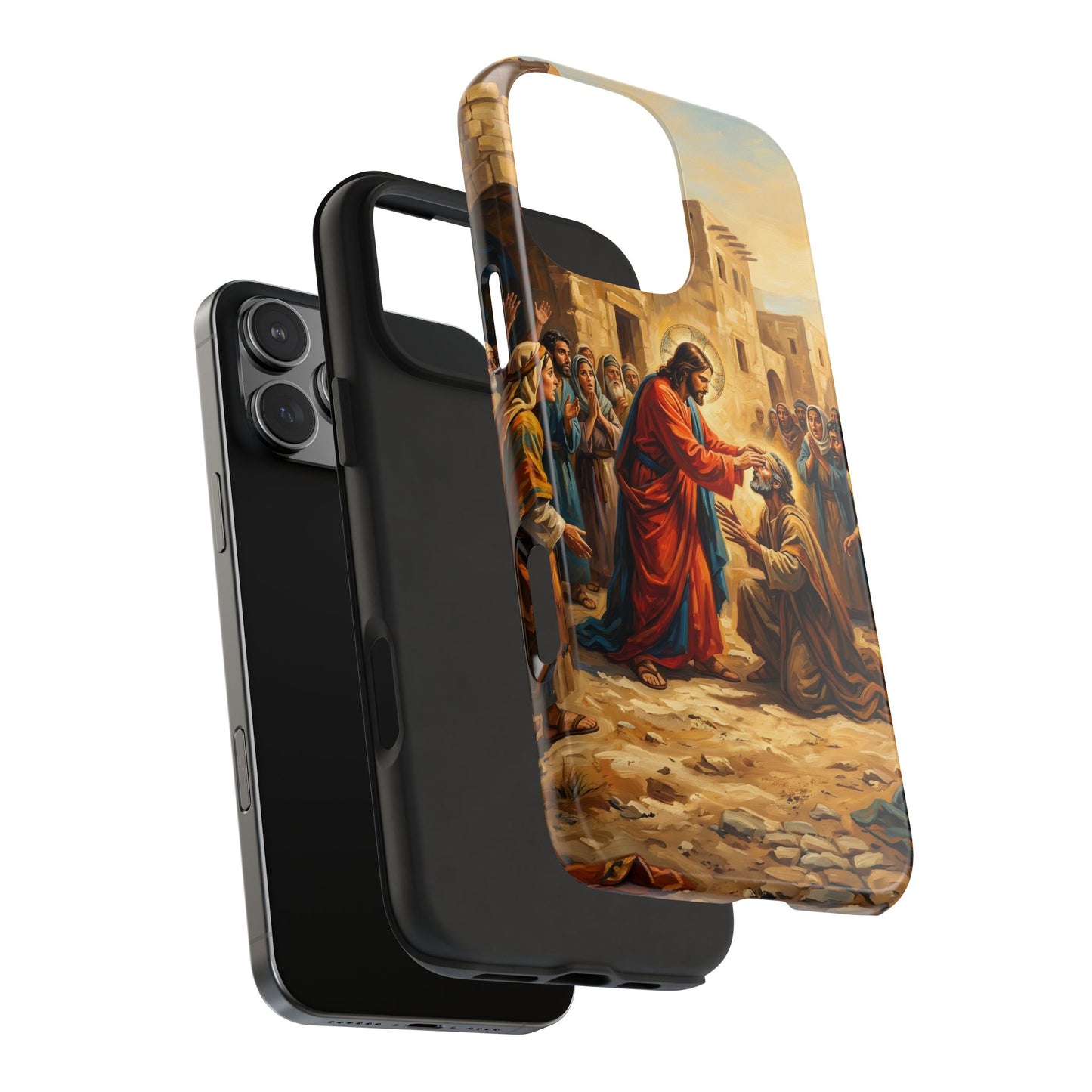 “He Opened My Eyes - Jesus Heals the Blind Man” - Phone Case