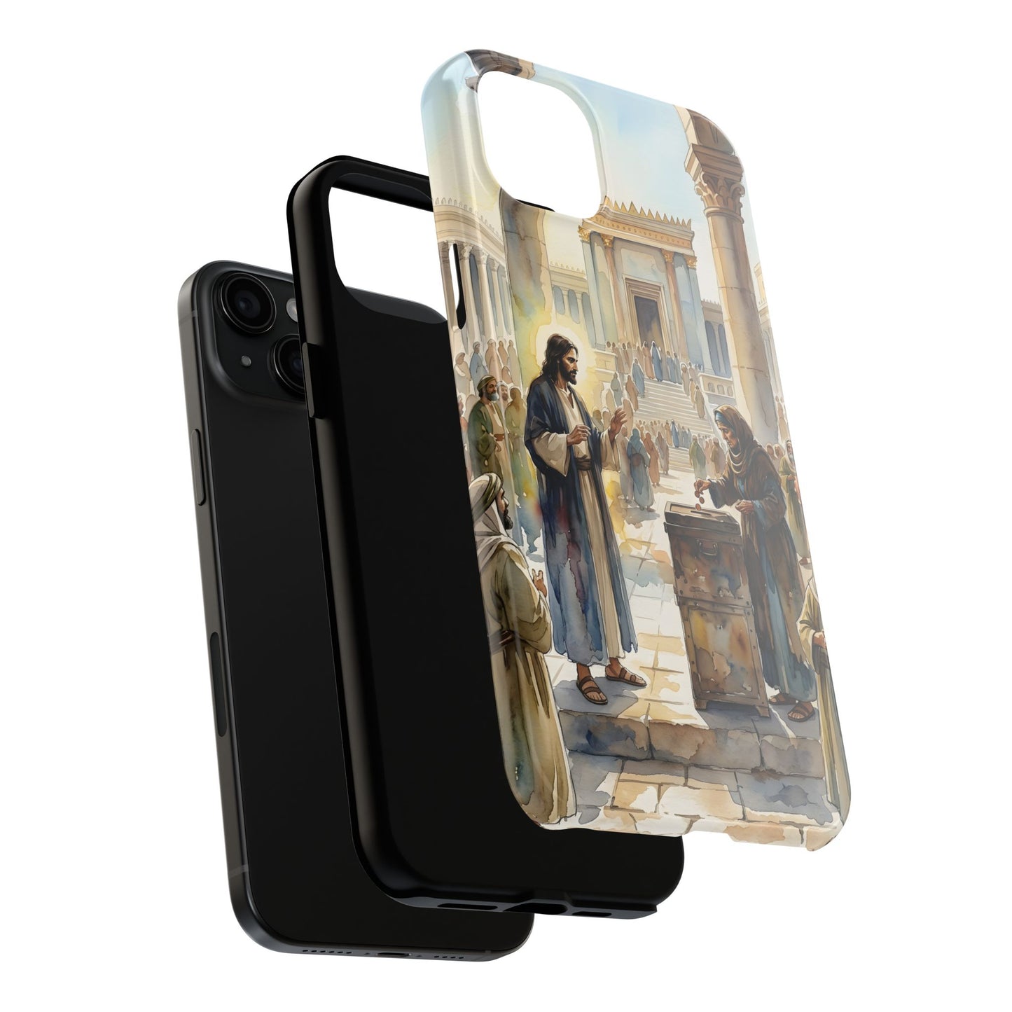 “Her Offering - The Widow's Mite at the Temple” - Phone Case