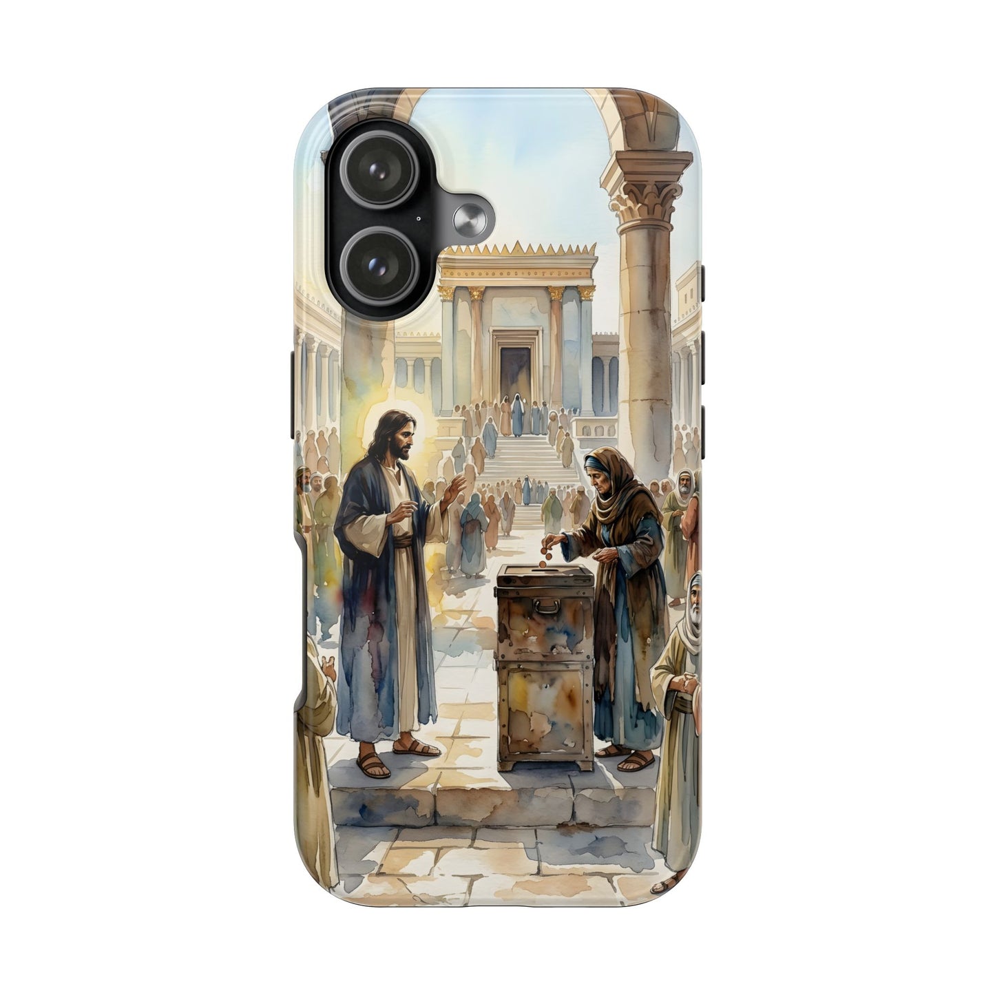“Her Offering - The Widow's Mite at the Temple” - Phone Case