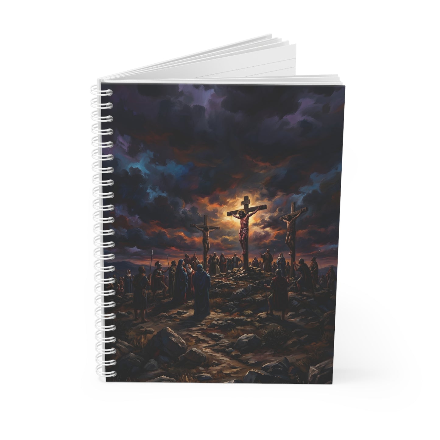 “It Is Finished - The Crucifixion at Calvary” - Spiral Notebook