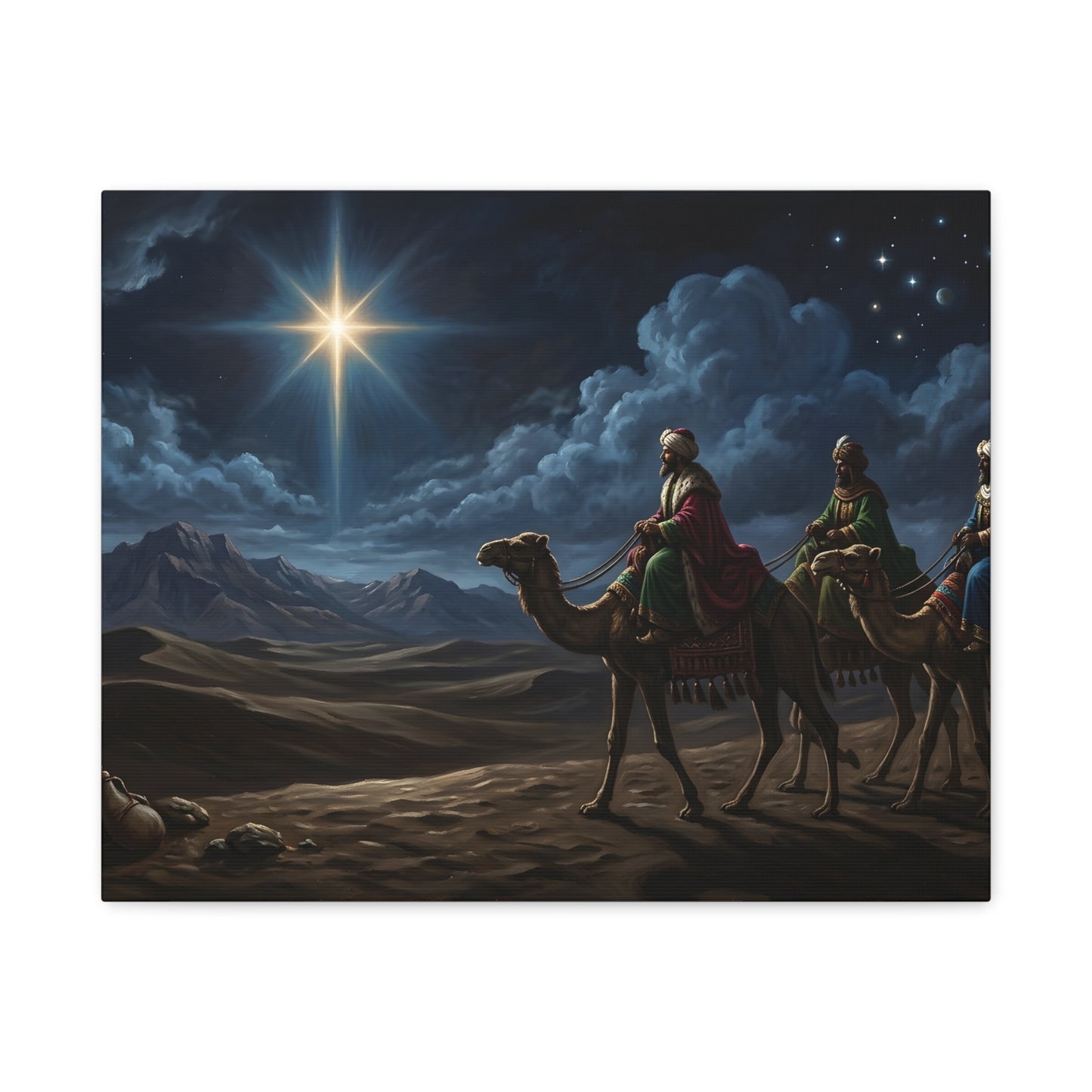 “Journey to Bethlehem - Wise Men Follow the Star” - Canvas Art