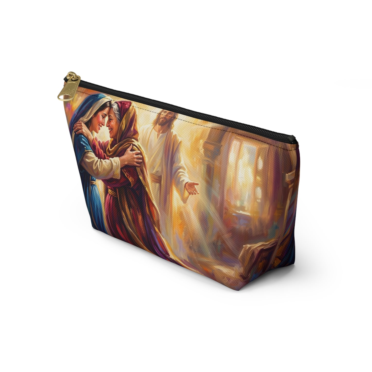“Divine Embrace - Mary and Elizabeth's Joyful Meeting” - Accessory Pouch