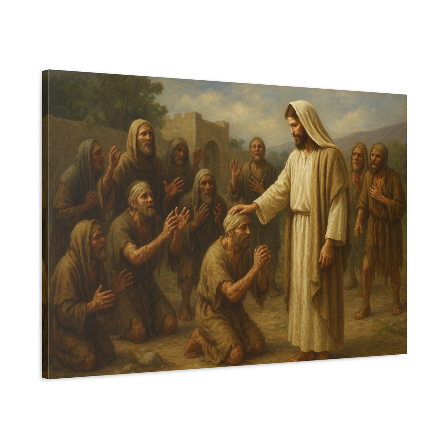 “Were Not All Ten Cleansed? – Jesus Heals the Ten Lepers” - Canvas Art