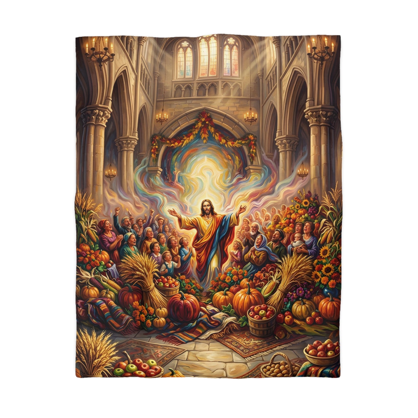 “Bountiful Blessings - A Harvest of Thanksgiving” - Duvet Cover
