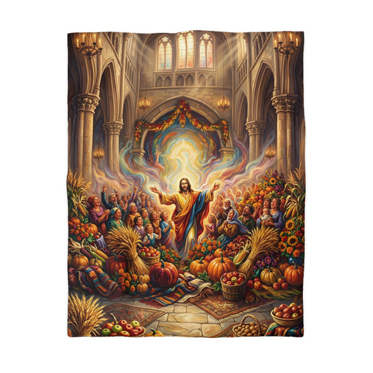 “Bountiful Blessings - A Harvest of Thanksgiving” - Duvet Cover