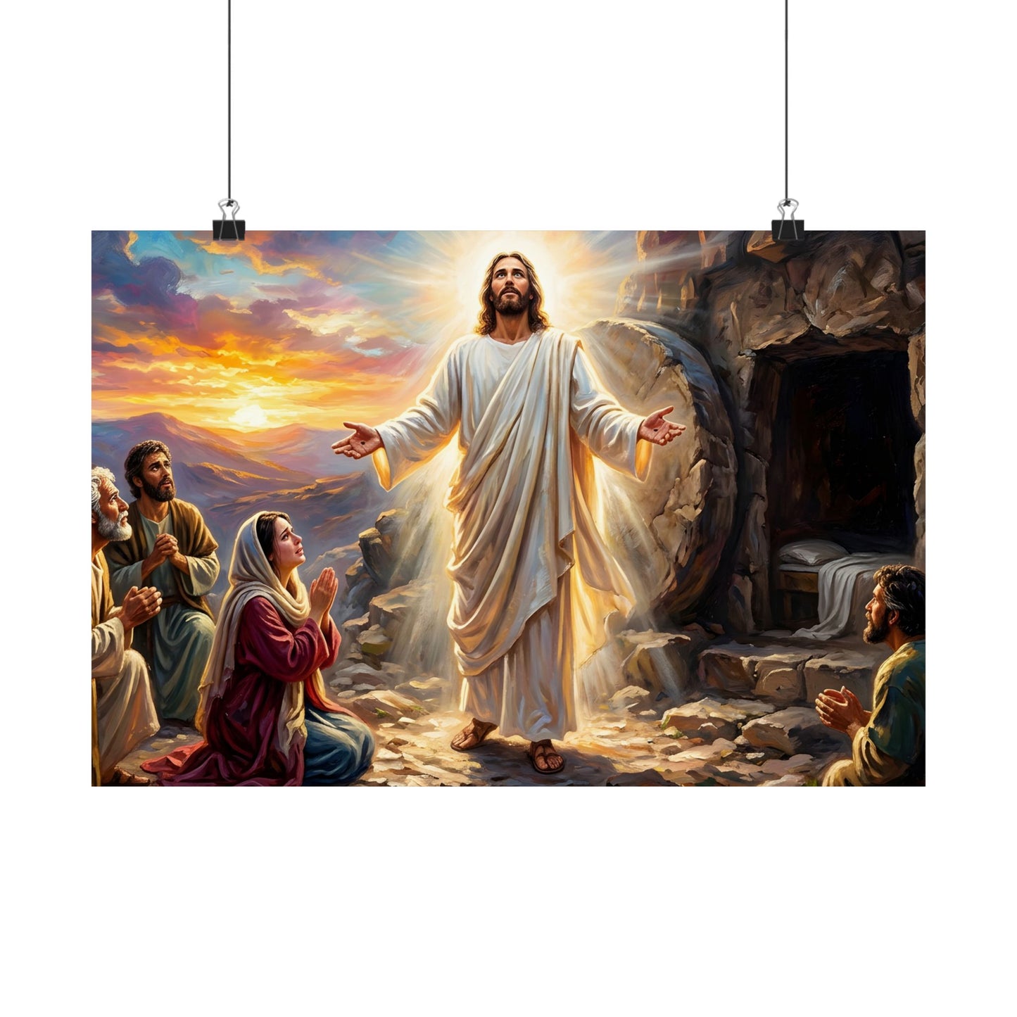 “He Is Risen - The Empty Tomb at Dawn” - Poster