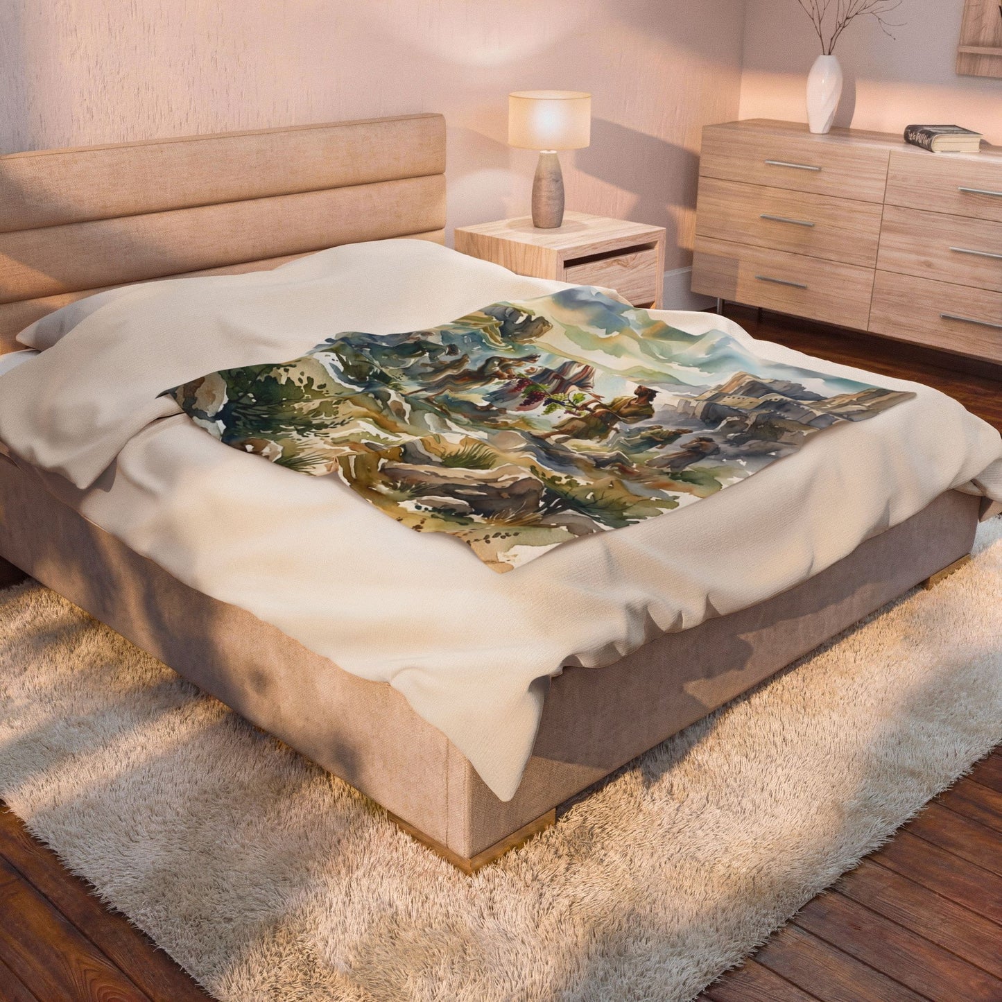 “Promised Land - The Spies Return from Canaan” - Plush Blanket