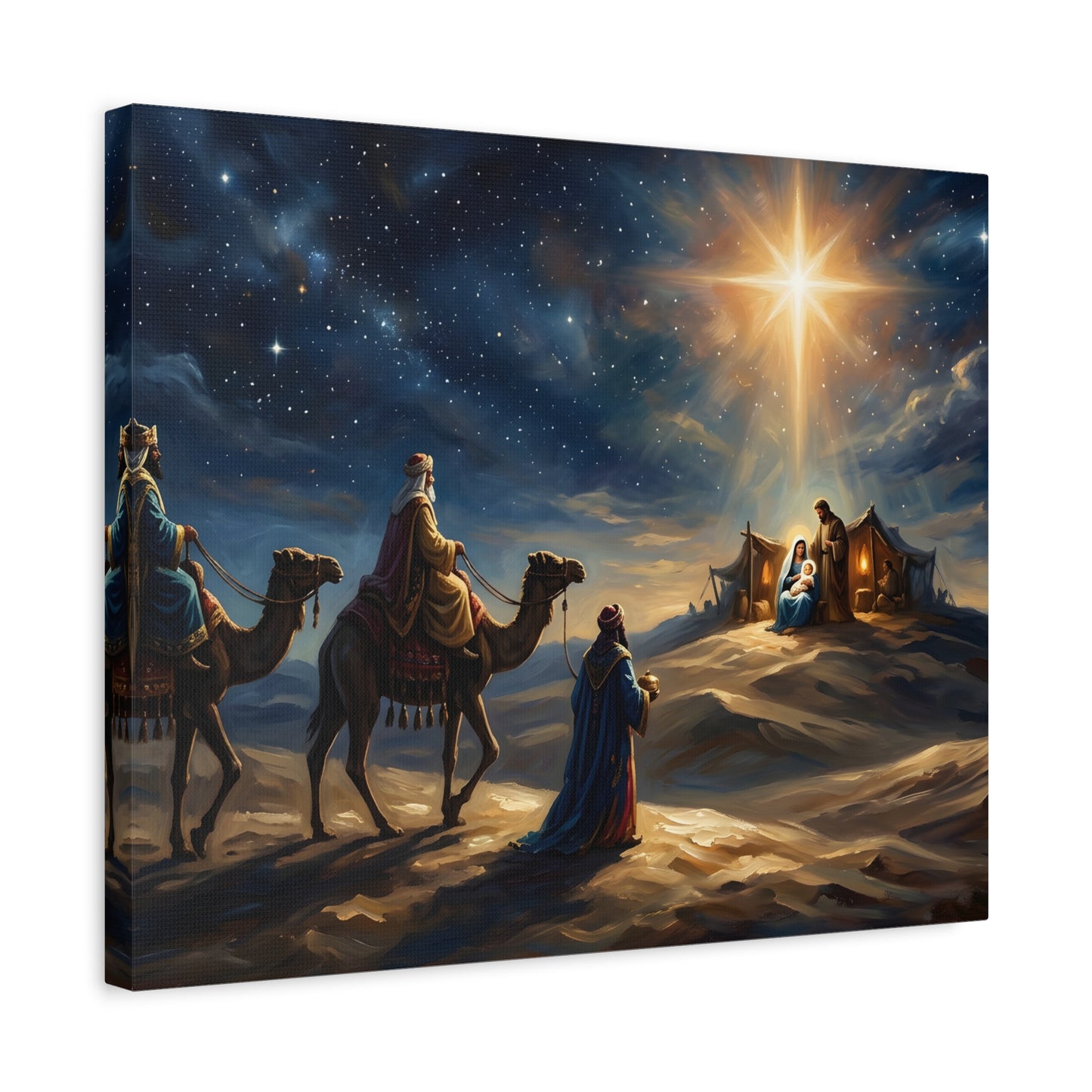 “Journey to the King - Wise Men Seek the Christ Child” - Canvas Art