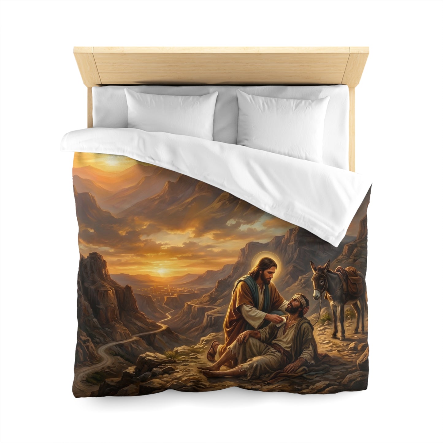 “The Good Samaritan - Compassion on the Jericho Road” - Duvet Cover
