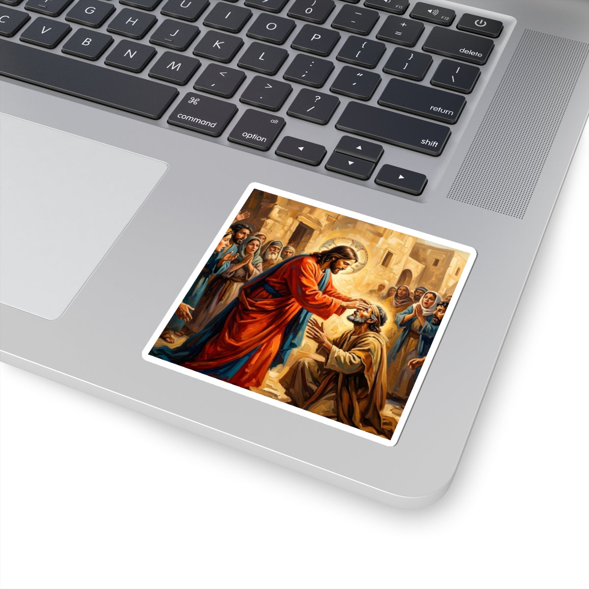 “He Opened My Eyes - Jesus Heals the Blind Man” - Sticker