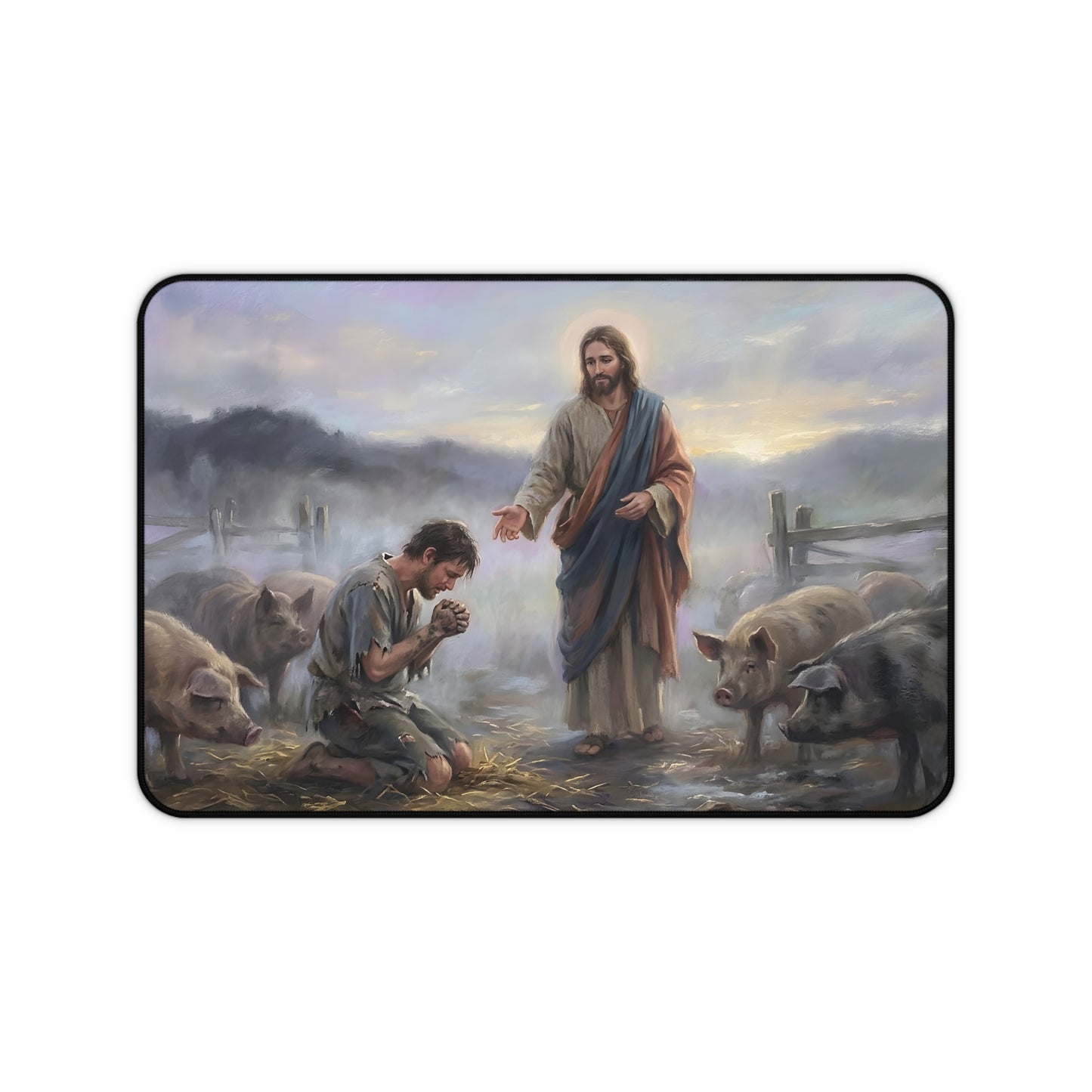 “Turning Point - The Prodigal Son's Repentance” - Desk Mat