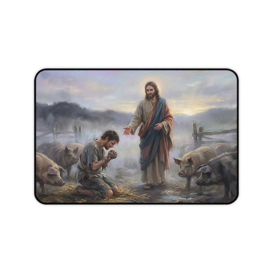 “Turning Point - The Prodigal Son's Repentance” - Desk Mat