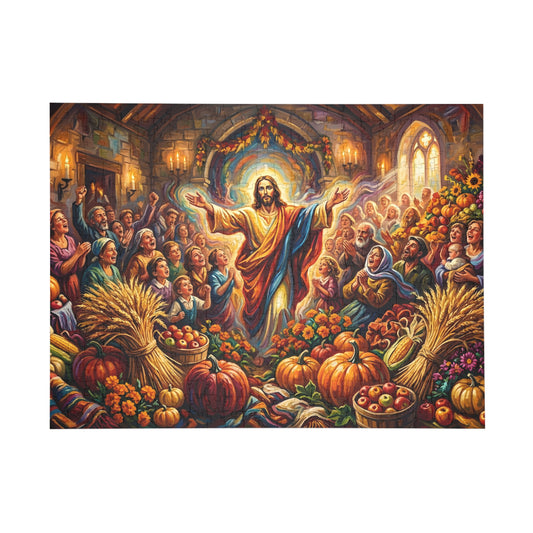 “Bountiful Blessings - A Harvest of Thanksgiving” - Jigsaw Puzzle