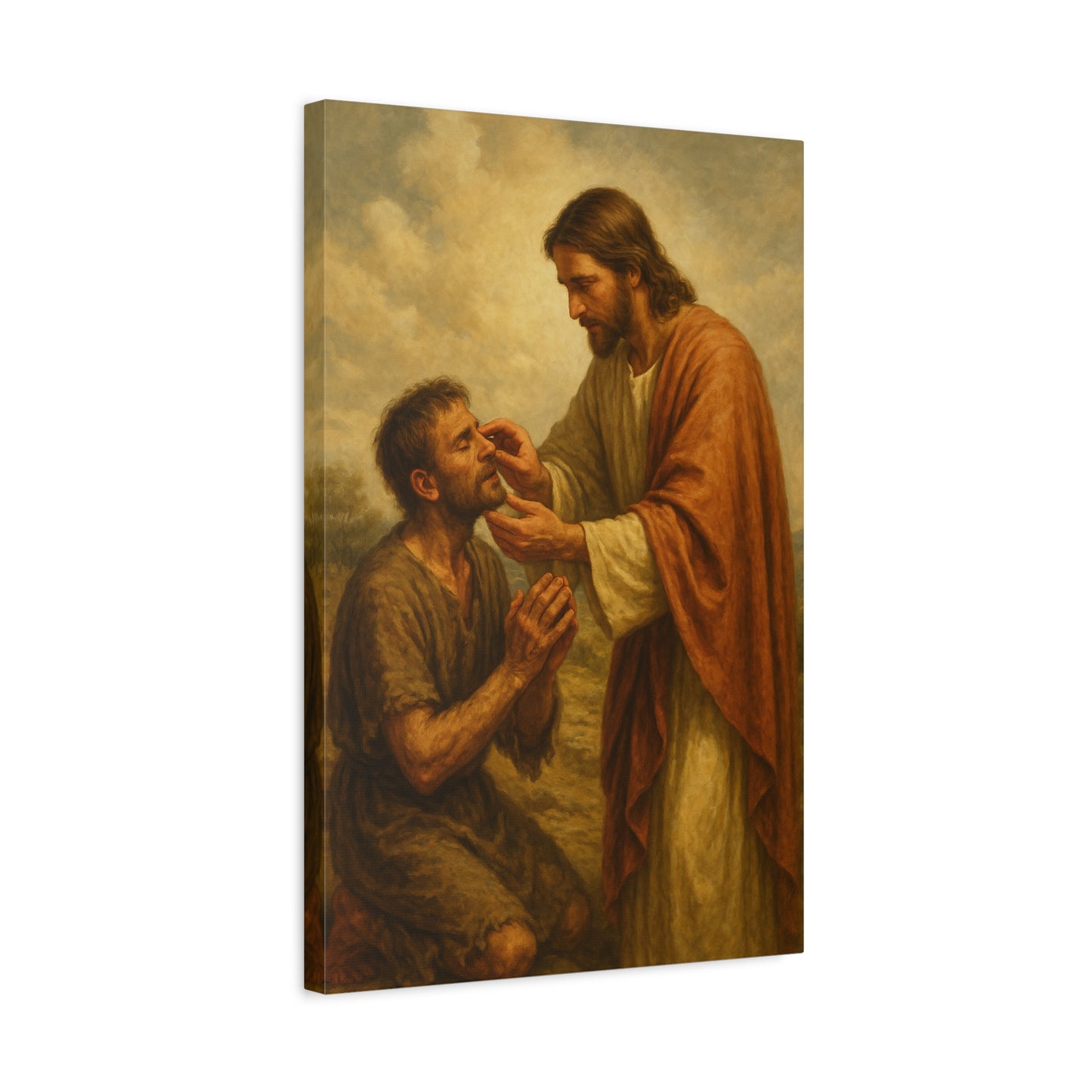 “Ephphatha – Jesus Heals a Deaf and Mute Man” - Canvas Art