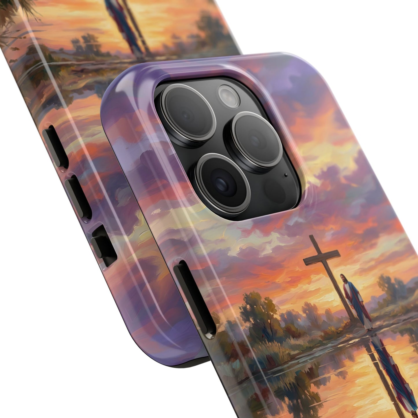 “Living Water - Cross Reflected at Dawn” - Phone Case