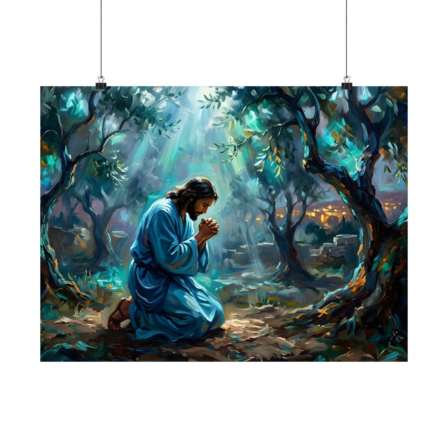 “Thy Will Be Done - Gethsemane Moonlight Prayer” - Poster