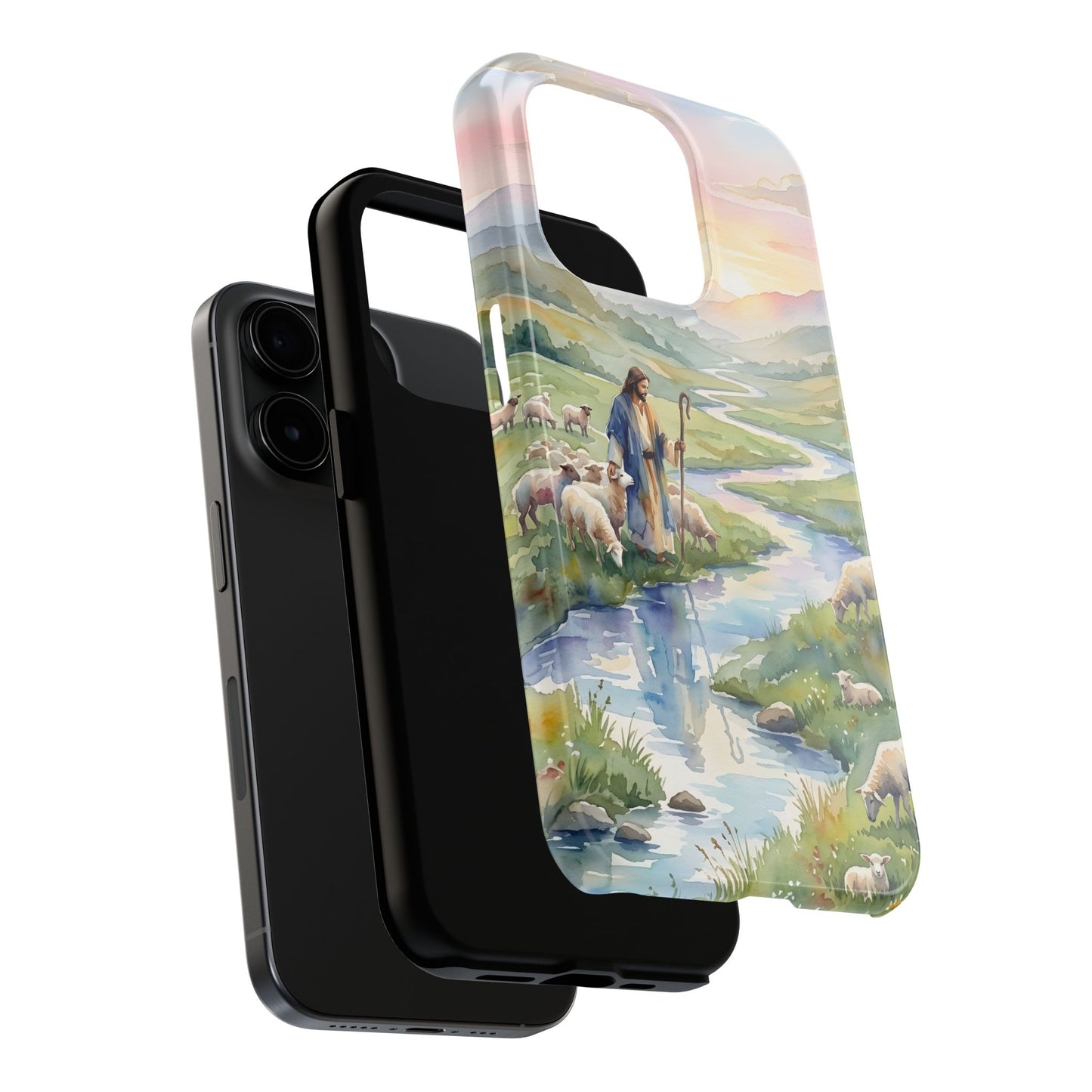 “Still Waters - Shepherd Leads His Flock” - Phone Case