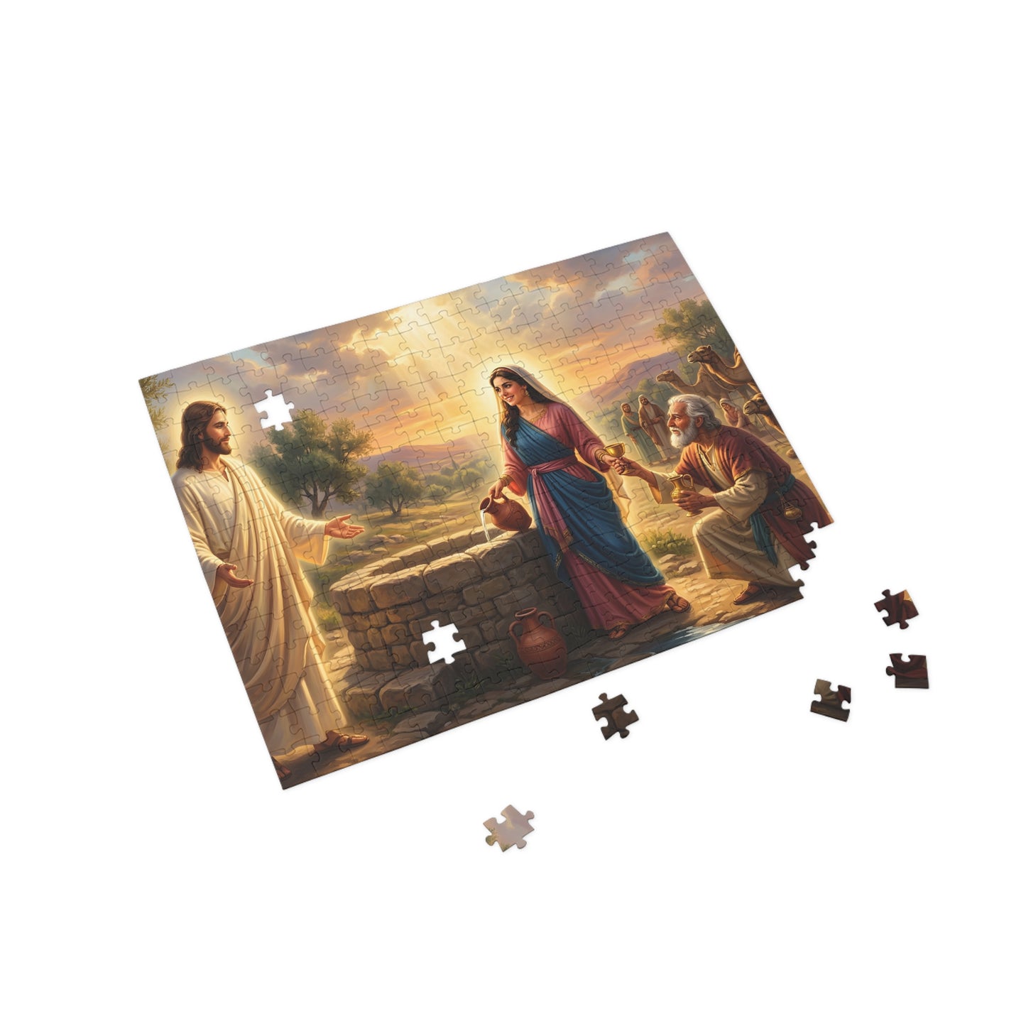 “Providence Unveiled - Rebekah at the Well” - Jigsaw Puzzle