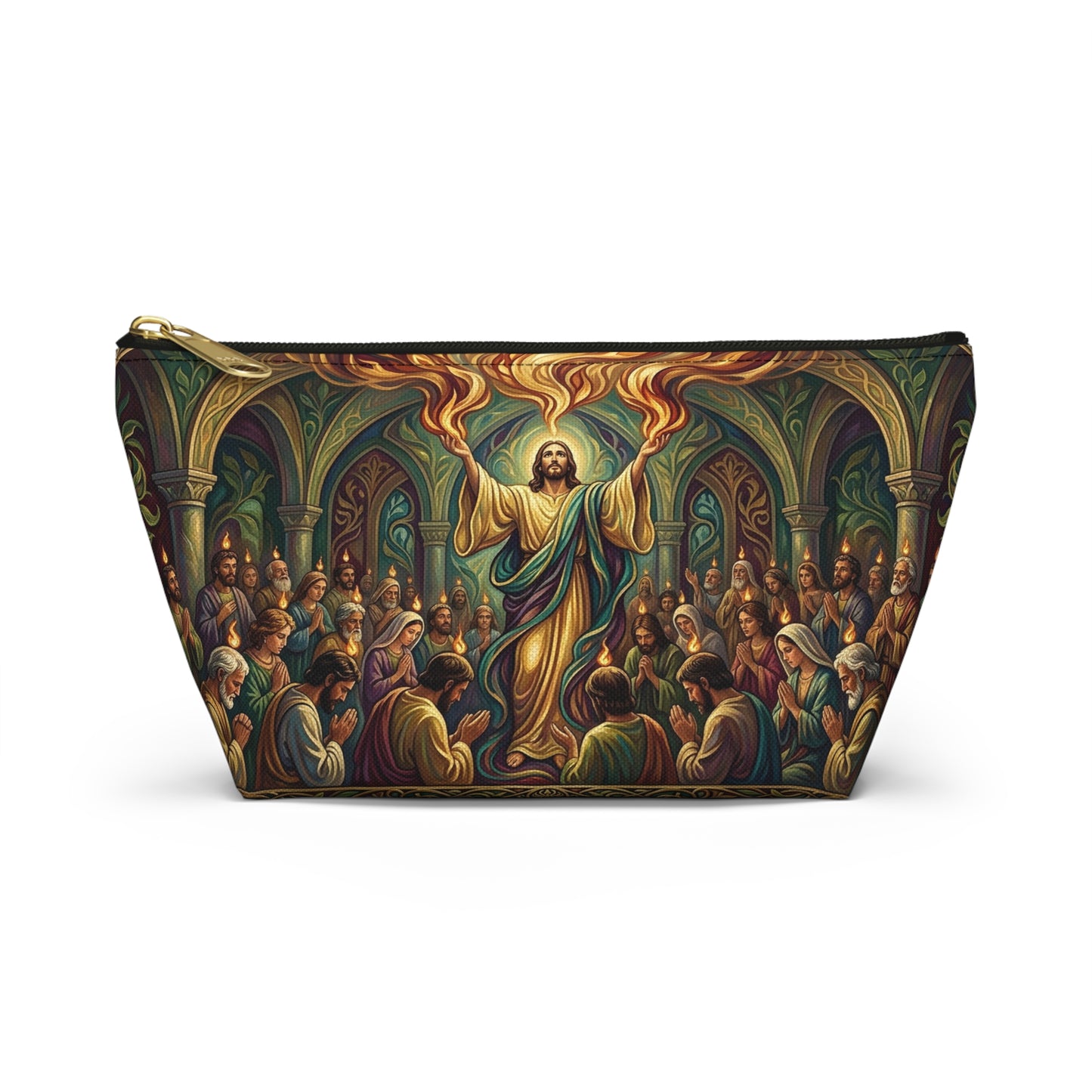 “Spirit Poured Out - Pentecost Flames Descending” - Accessory Pouch