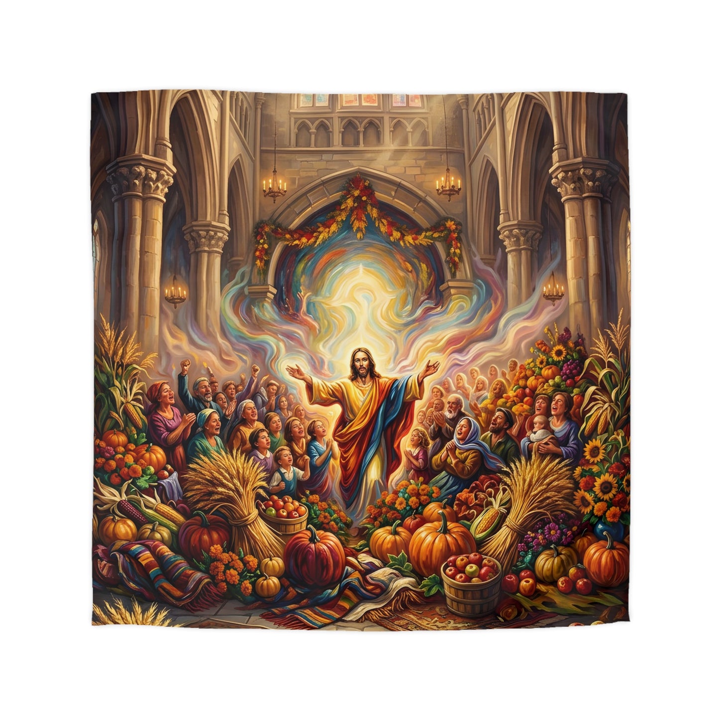 “Bountiful Blessings - A Harvest of Thanksgiving” - Duvet Cover