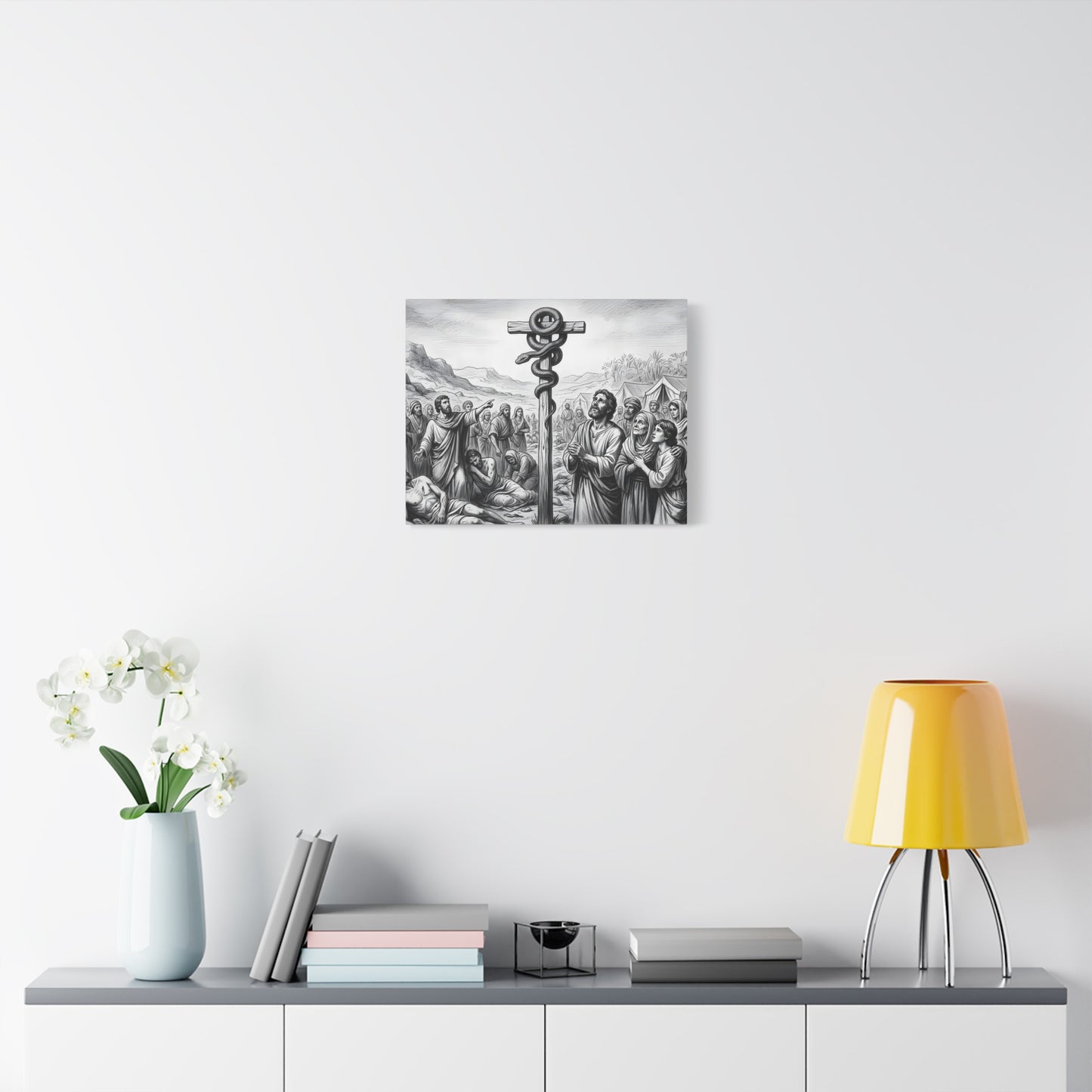 “Look and Live - The Bronze Serpent Heals” - Canvas Art