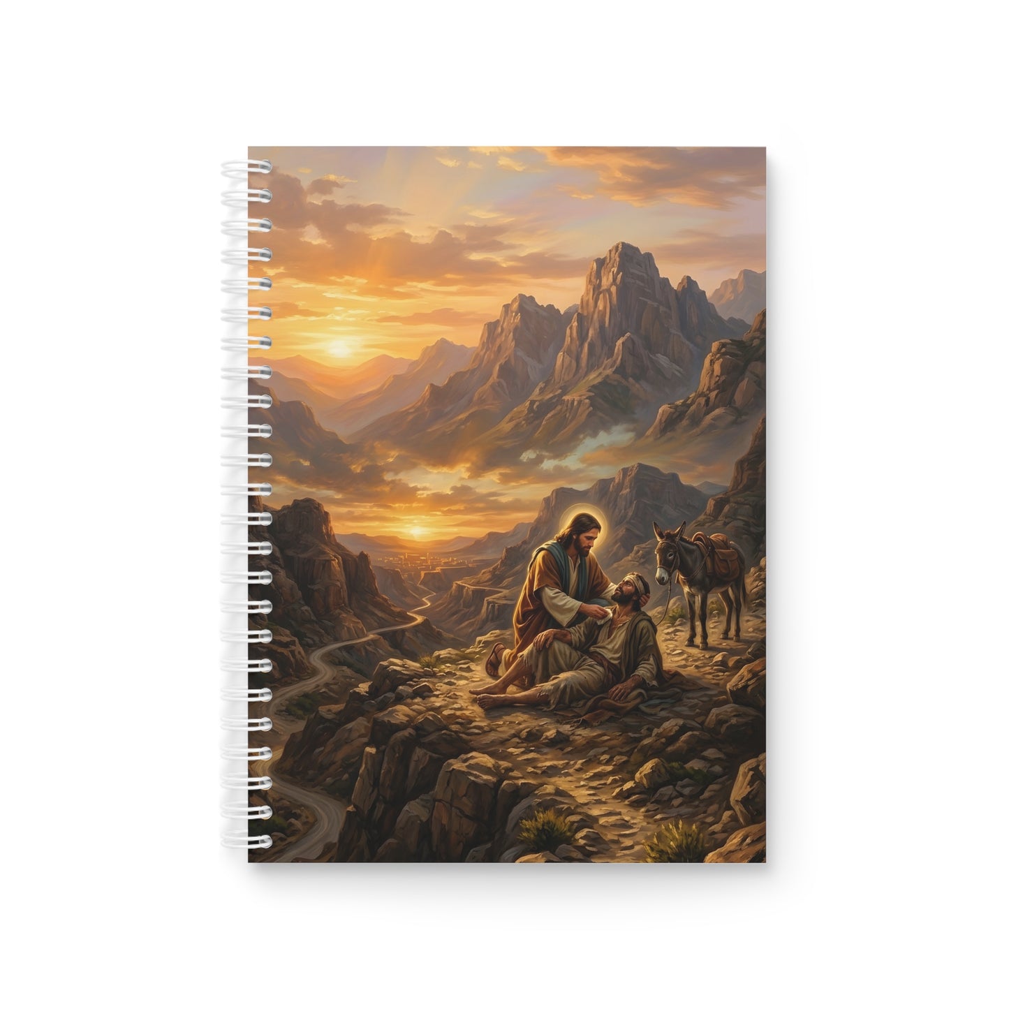 “The Good Samaritan - Compassion on the Jericho Road” - Spiral Notebook