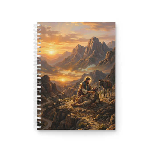 “The Good Samaritan - Compassion on the Jericho Road” - Spiral Notebook