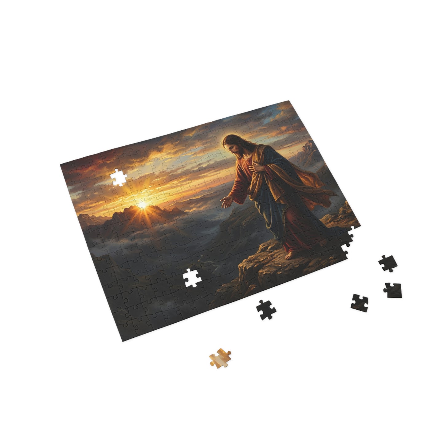 “Joy Comes in the Morning - Sunrise Over Dark Valley” - Jigsaw Puzzle