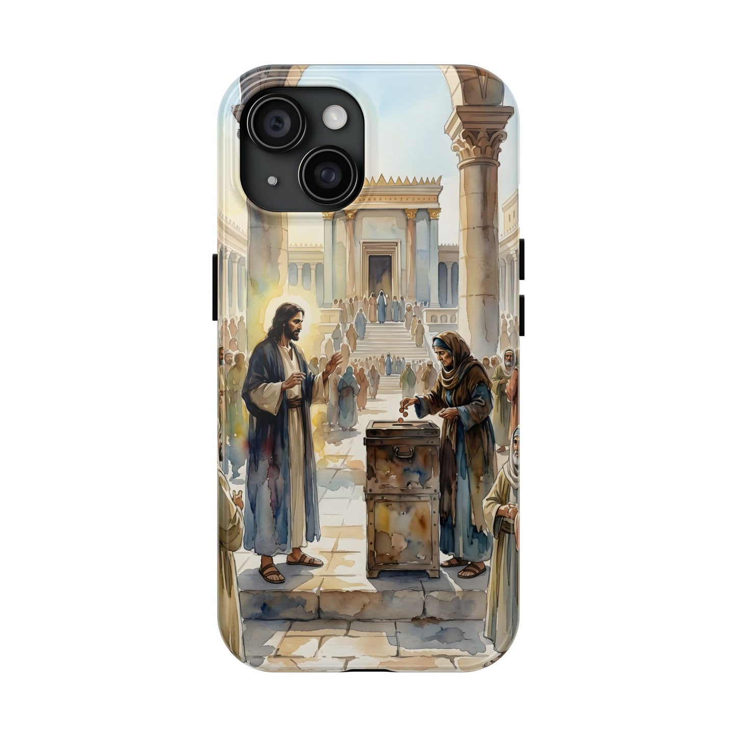 “Her Offering - The Widow's Mite at the Temple” - Phone Case