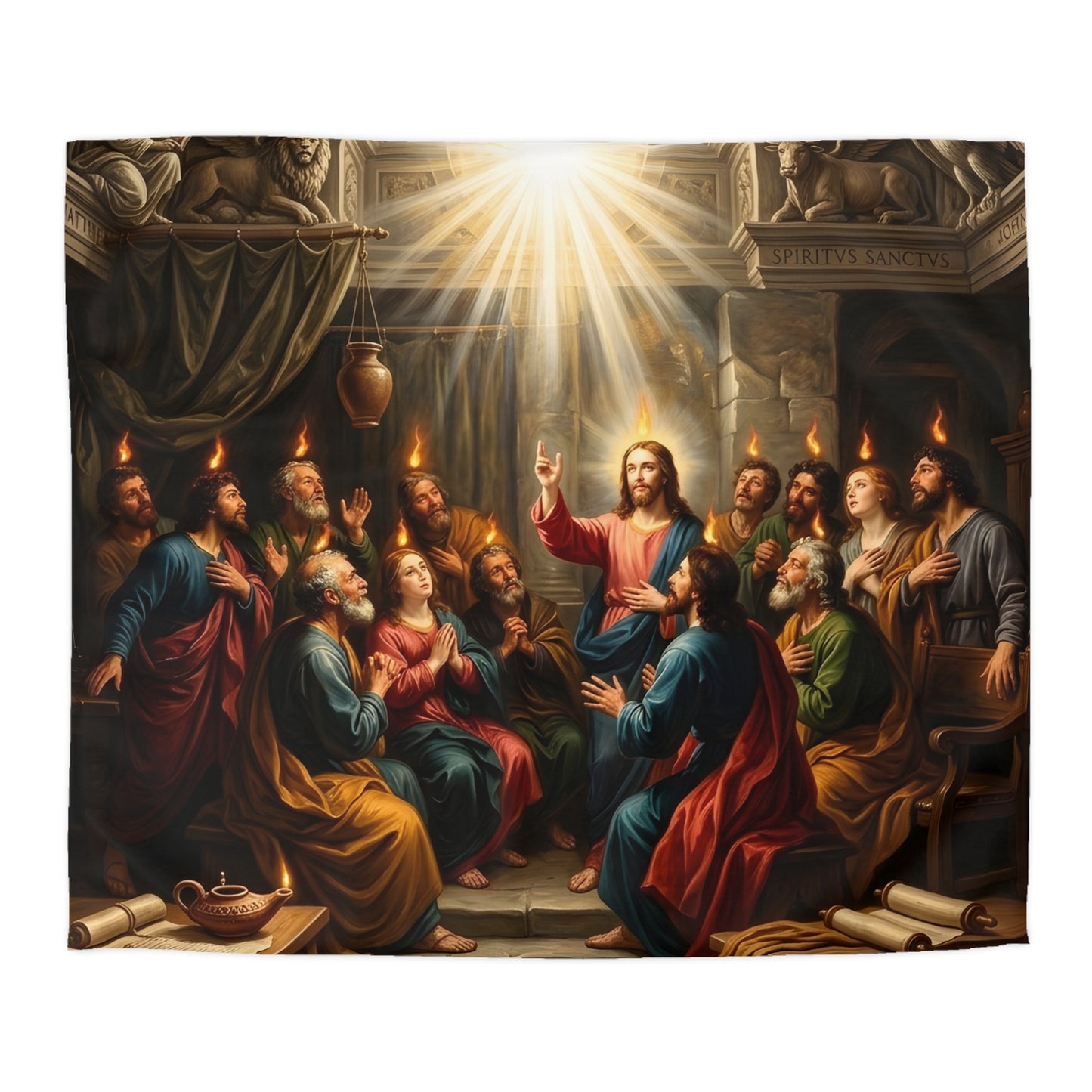“Tongues of Fire - The Pentecost Outpouring” - Duvet Cover