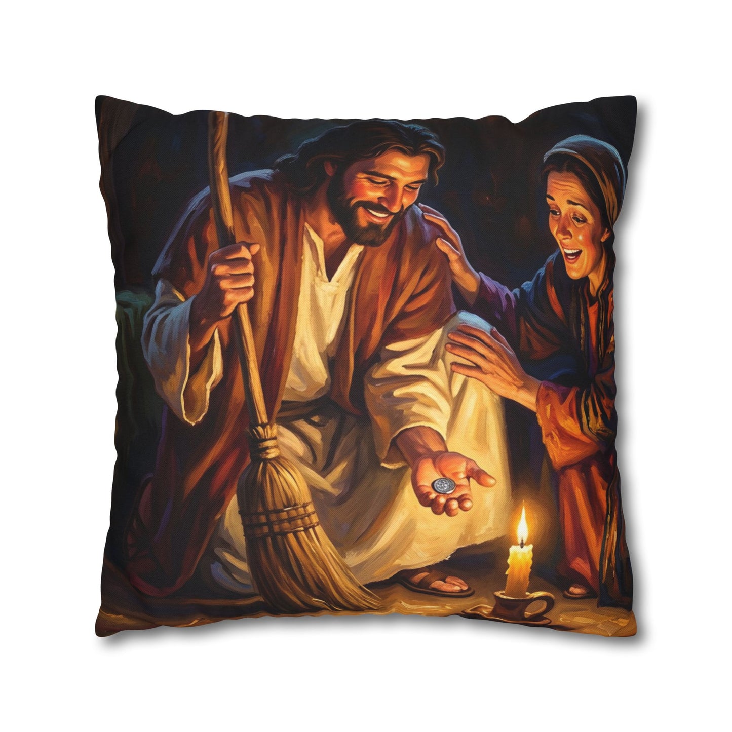 “Lost and Found - The Sweeping Woman of Luke 15” - Pillowcase