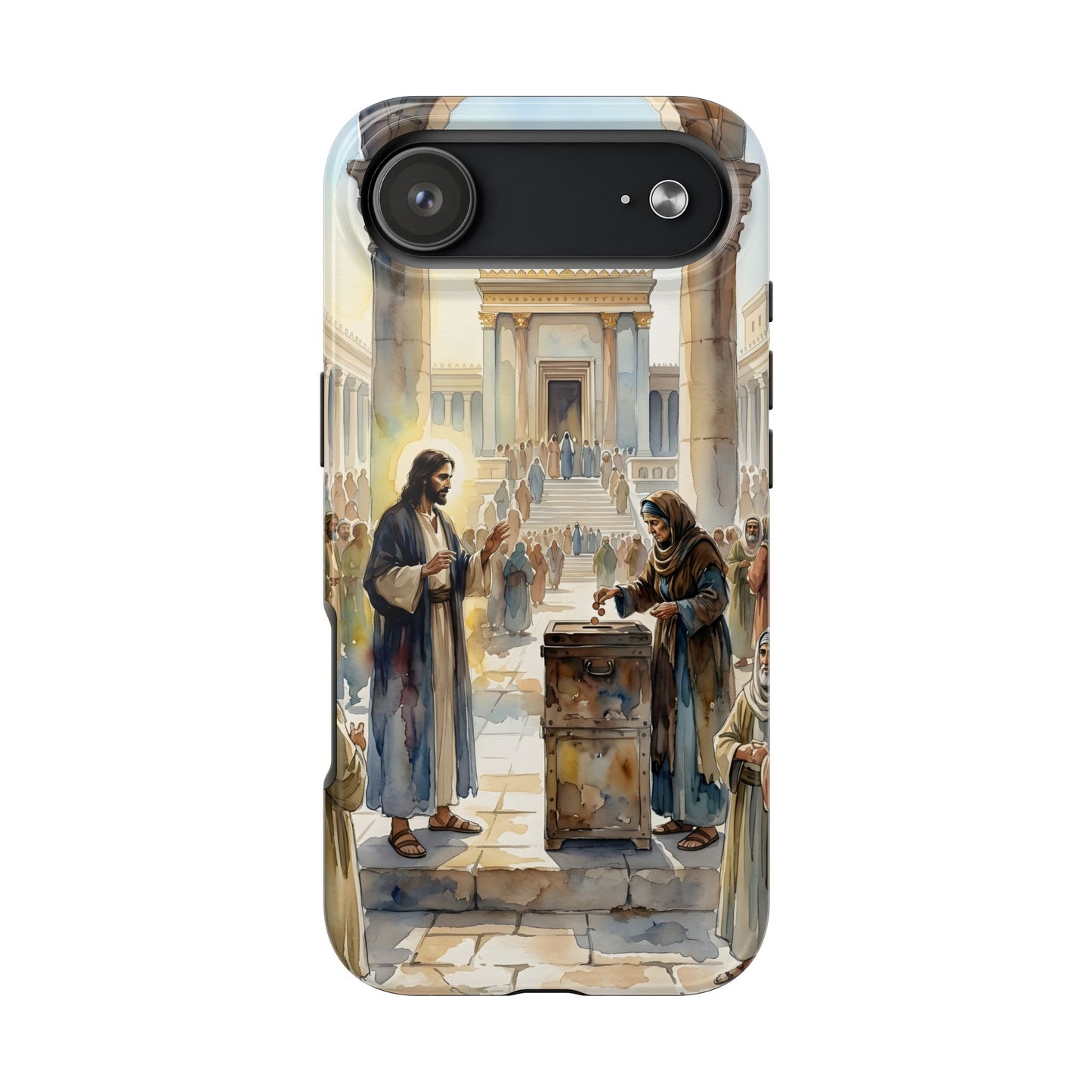 “Her Offering - The Widow's Mite at the Temple” - Phone Case