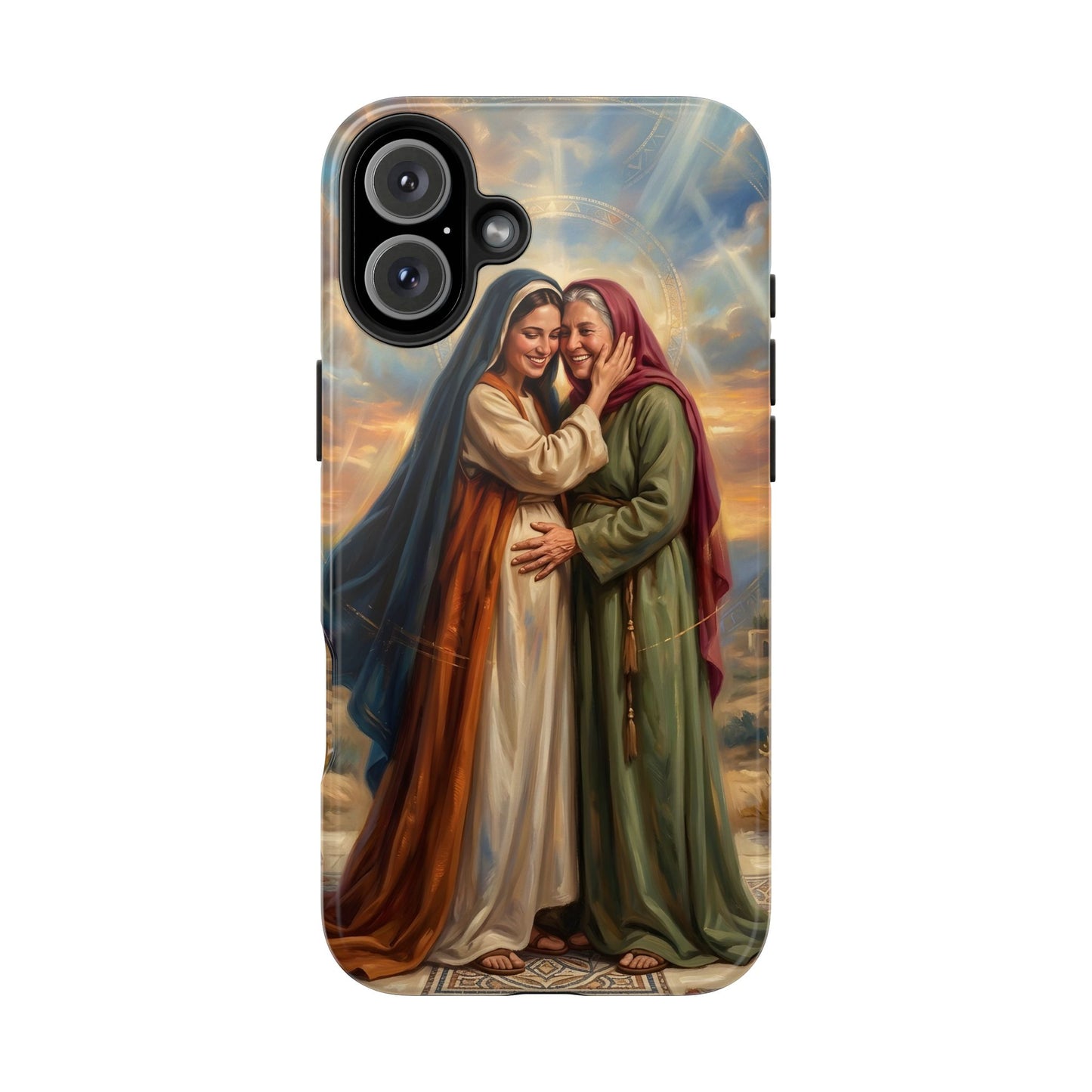 “Blessed Among Women - Mary and Elizabeth Embrace” - Phone Case