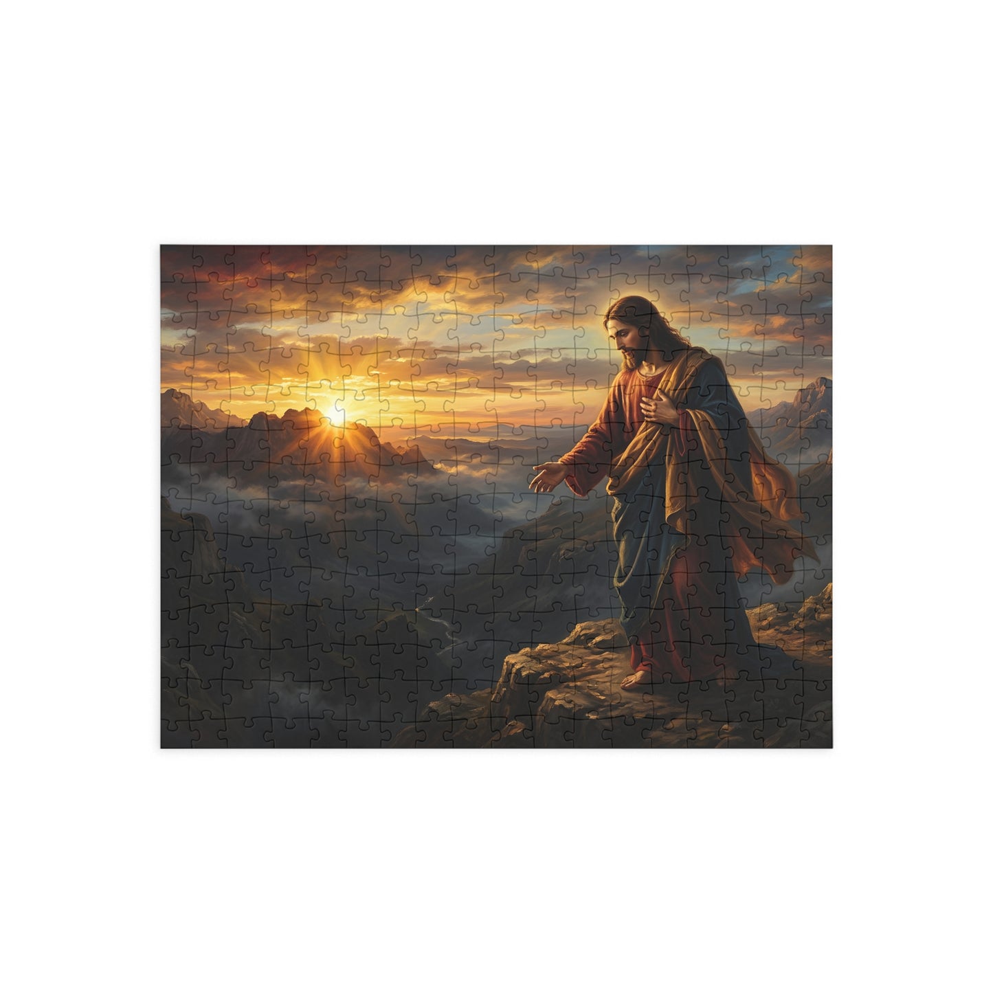 “Joy Comes in the Morning - Sunrise Over Dark Valley” - Jigsaw Puzzle